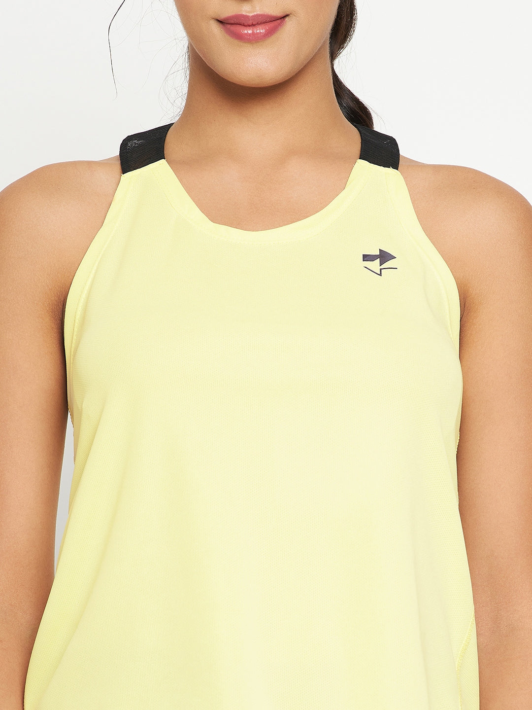 Women’s Halter Neck Sleeveless Top – Butter yellow, Open Back Design