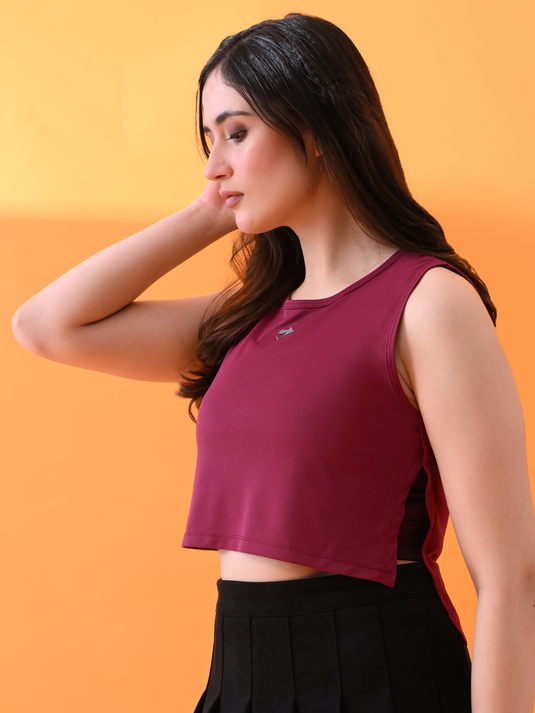 Aubergine Crop Top